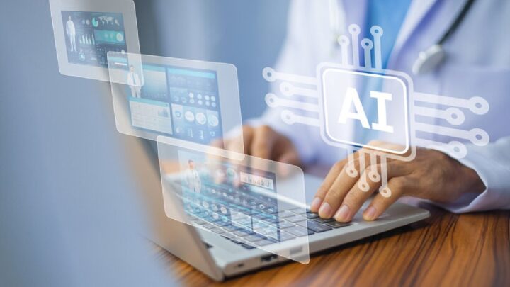 Cyber security professional working with AI